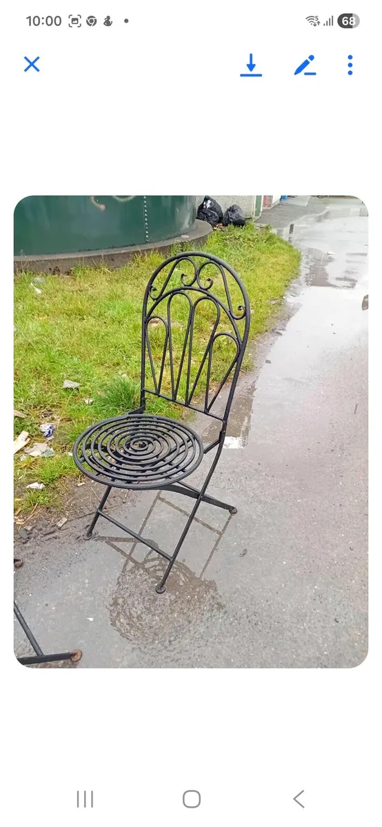 Garden table and 2 chairs - Image 2