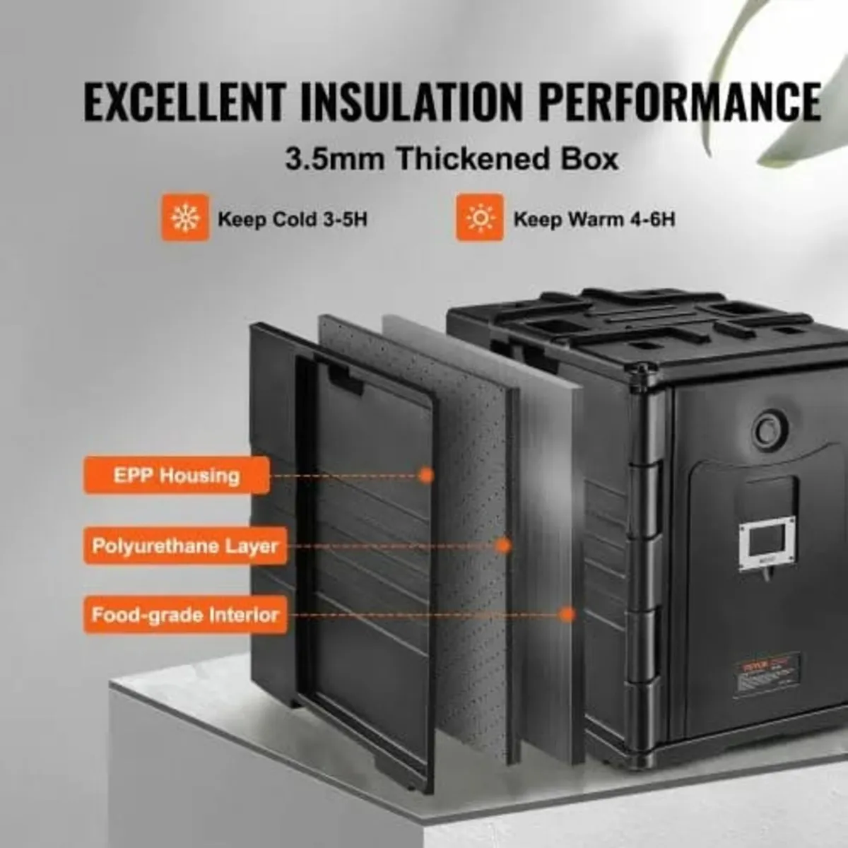 Insulated Food Pan Carrier, 90 L Hot Box for Cater - Image 3