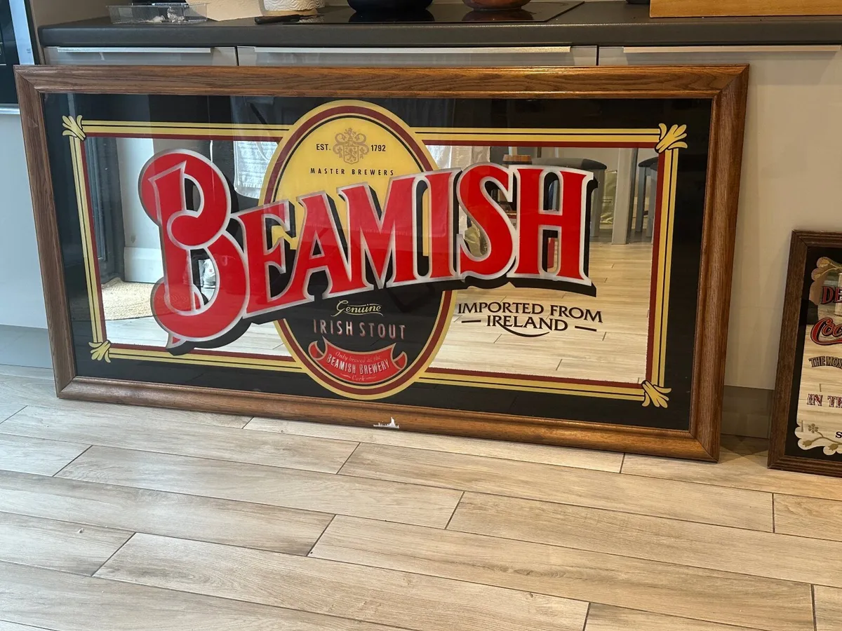 20th C. Beamish Irish Stout framed advertising mir - Image 2