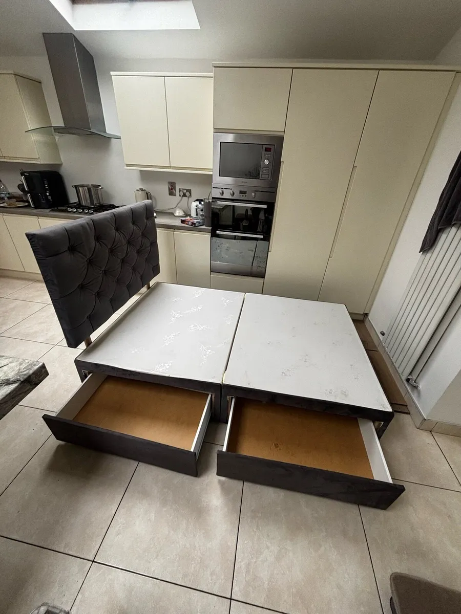 Suede storage bed - Image 1