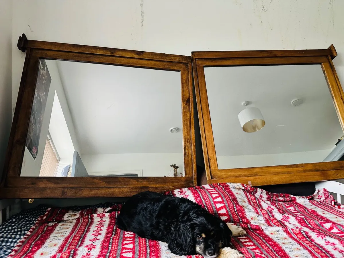Two Large Solid Wood Mirrors € 120each or €200 - Image 1
