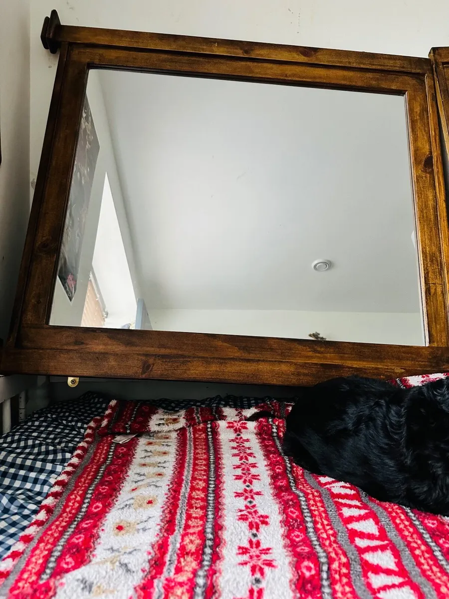 Two Large Solid Wood Mirrors € 120each or €200 - Image 2