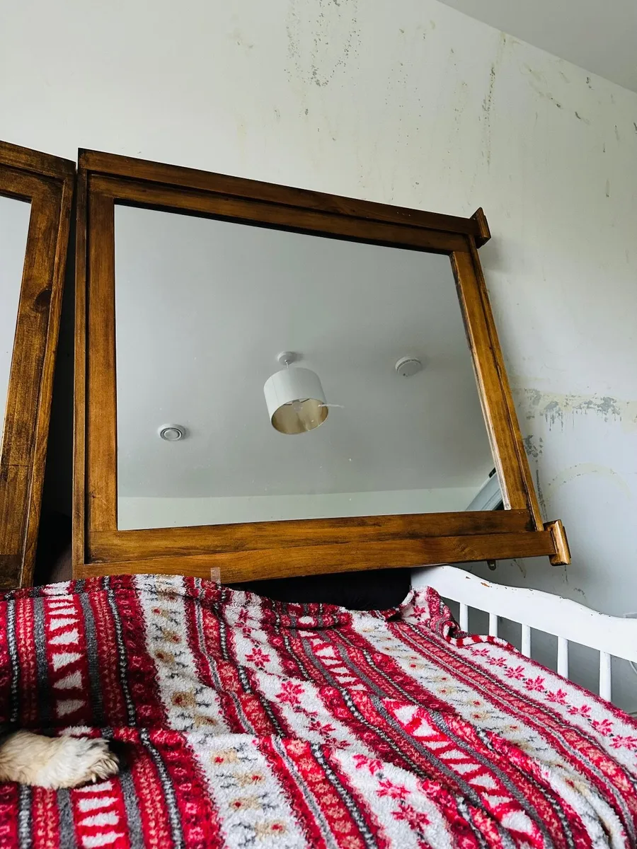Two Large Solid Wood Mirrors € 120each or €200 - Image 4