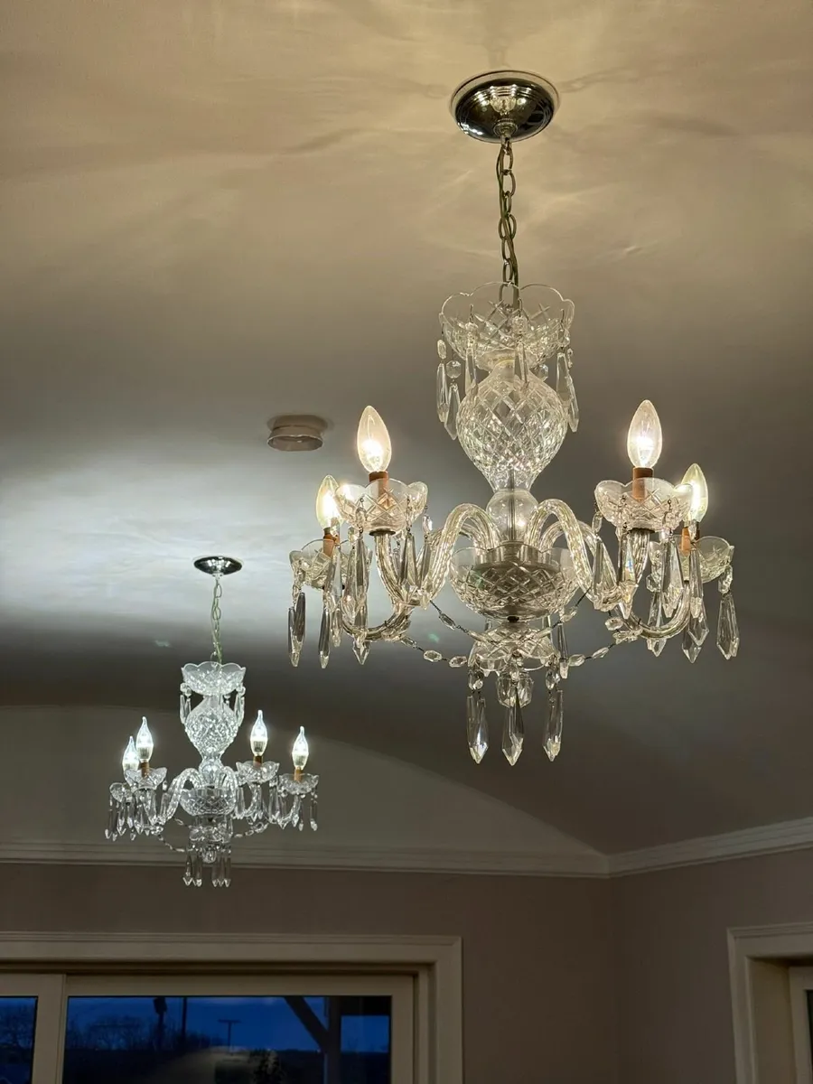 Pair of Crystal Chandeliers - Image 1