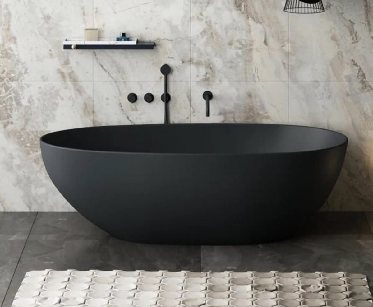 Free standing bath tub,  Vanity,  Taps - Image 1