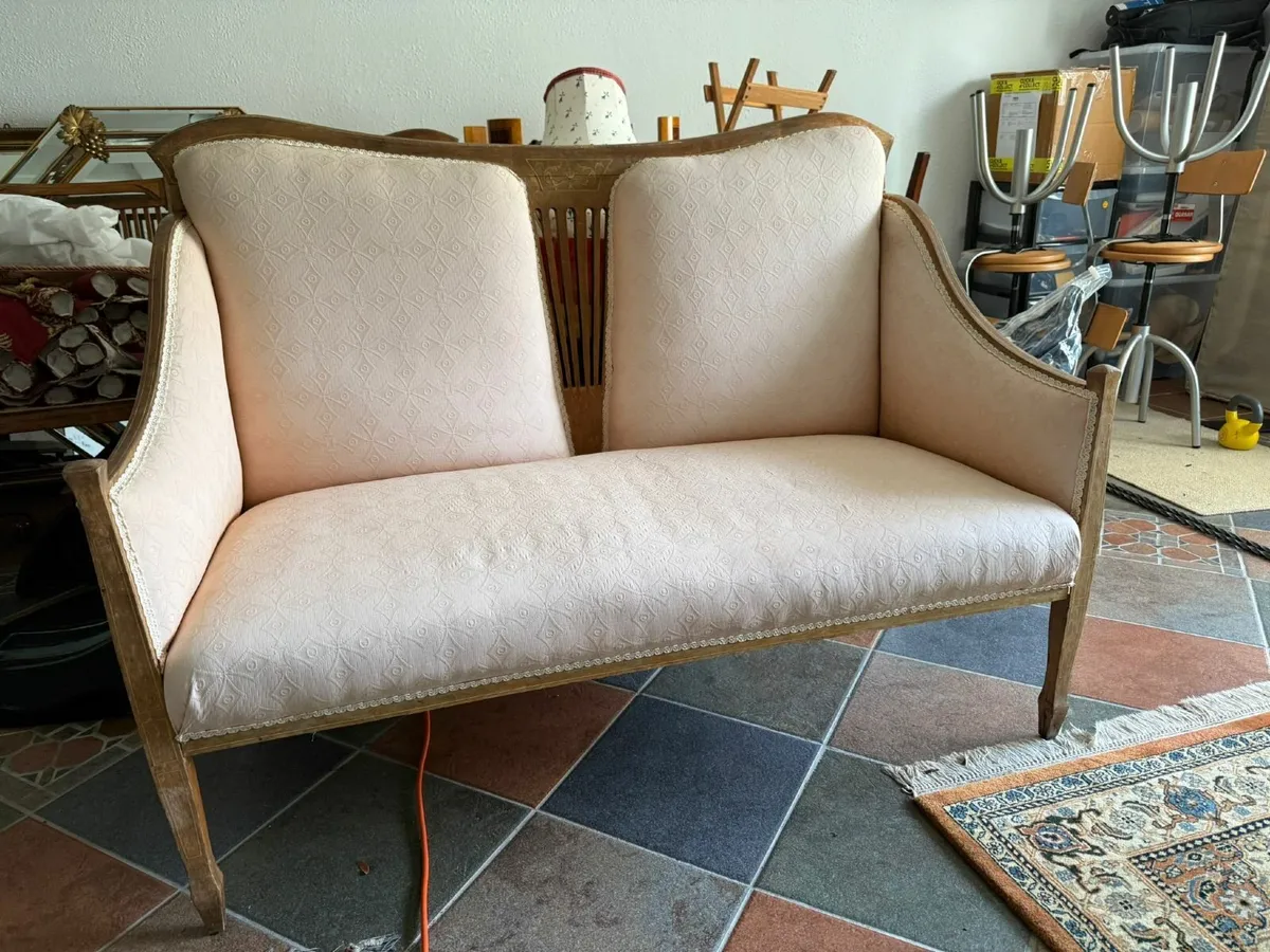 Louis XVI Style French Sofa & Armchairs - Image 3