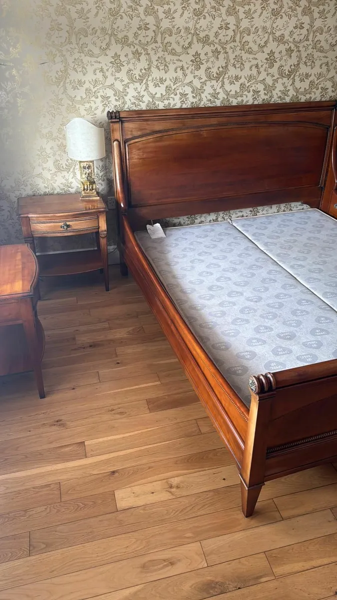 French Mahogany Sleigh Bed - Image 3