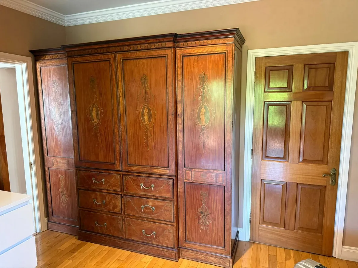 Large Antique Mahogany Wardrobe - Image 2