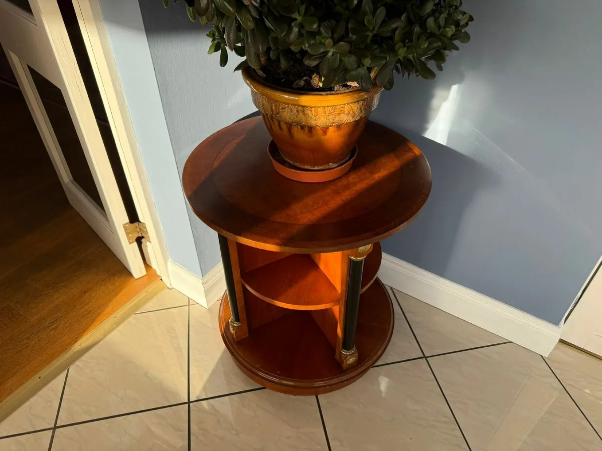 Pair of Mahogany Round Side Tables - Image 2