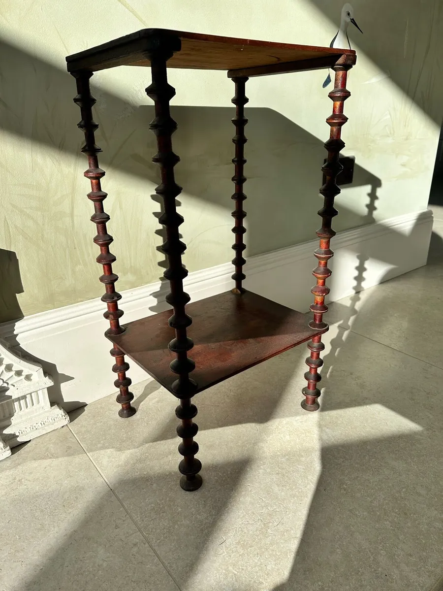 Antique bobbin side table - Image 2