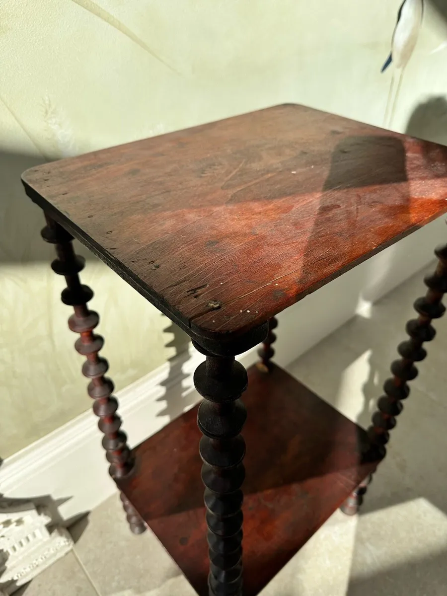 Antique bobbin side table - Image 3