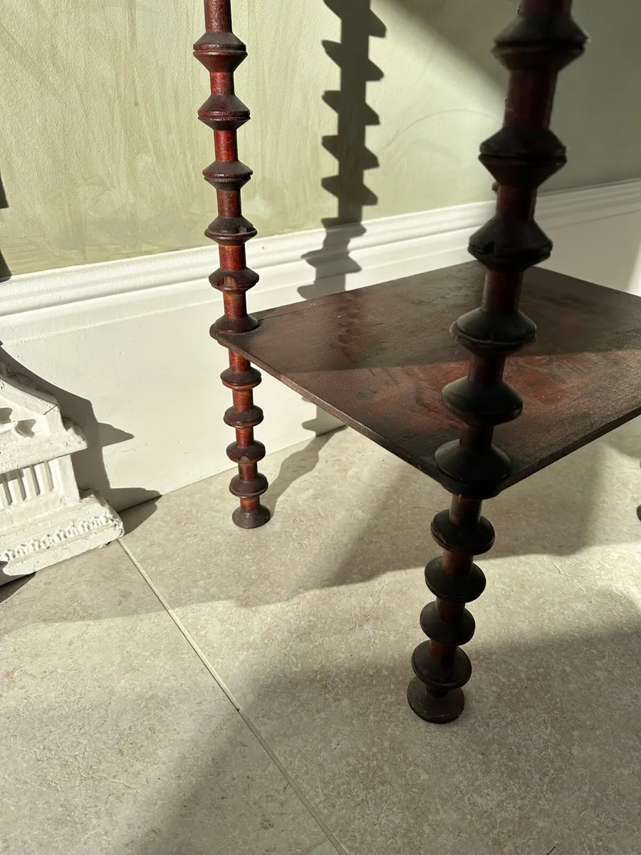 Antique bobbin side table - Image 4