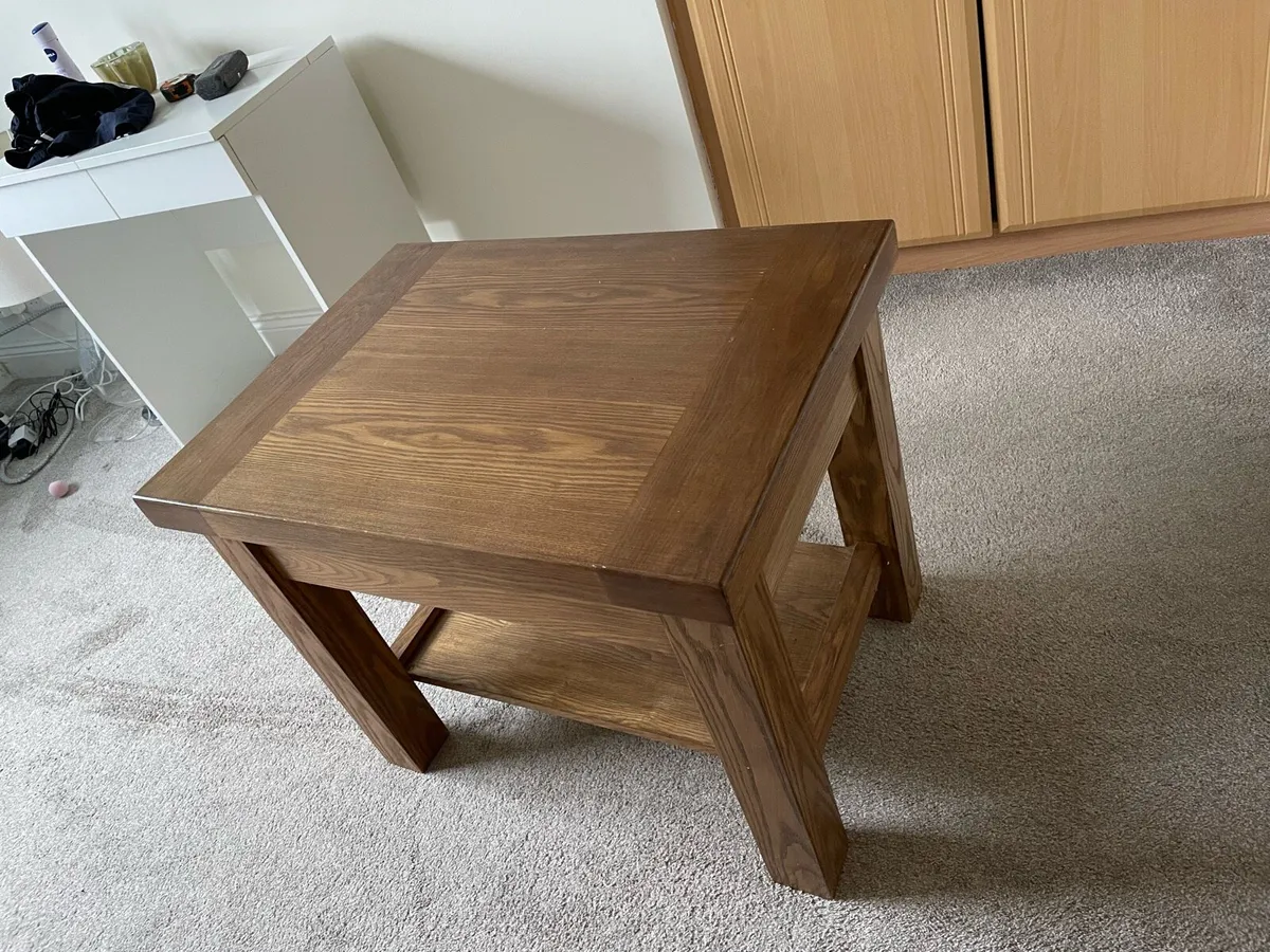 Oak drawer coffee table - Image 2