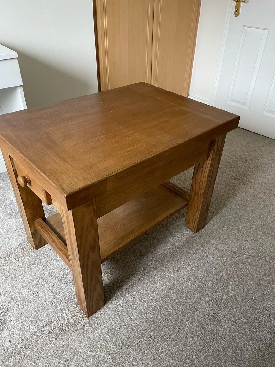 Oak drawer coffee table - Image 3