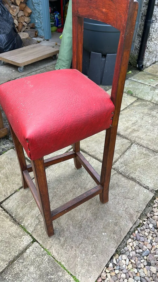 Free to collect. Old table & bar stool - Image 2