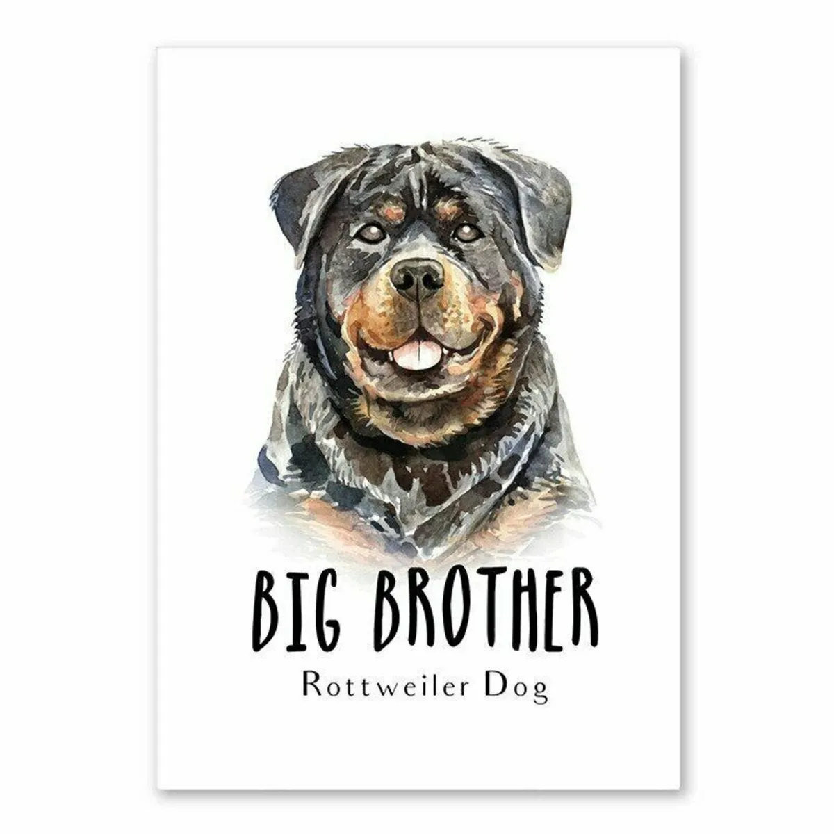 Rottweiler Dog Pet Puppy Print Canvas Wall Art Pos