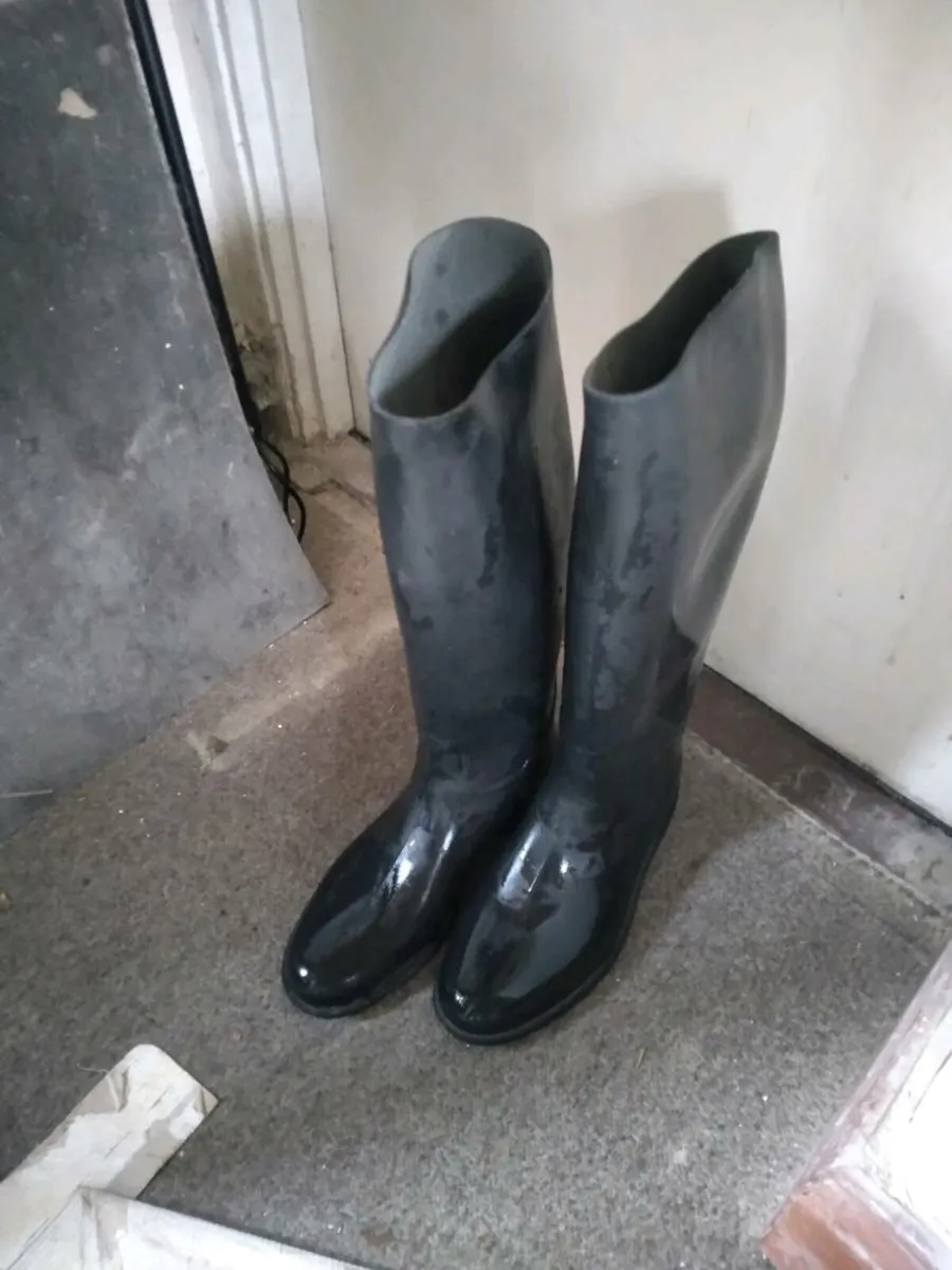 Rubber Riding Boots. Size 41/7.5 - Image 1