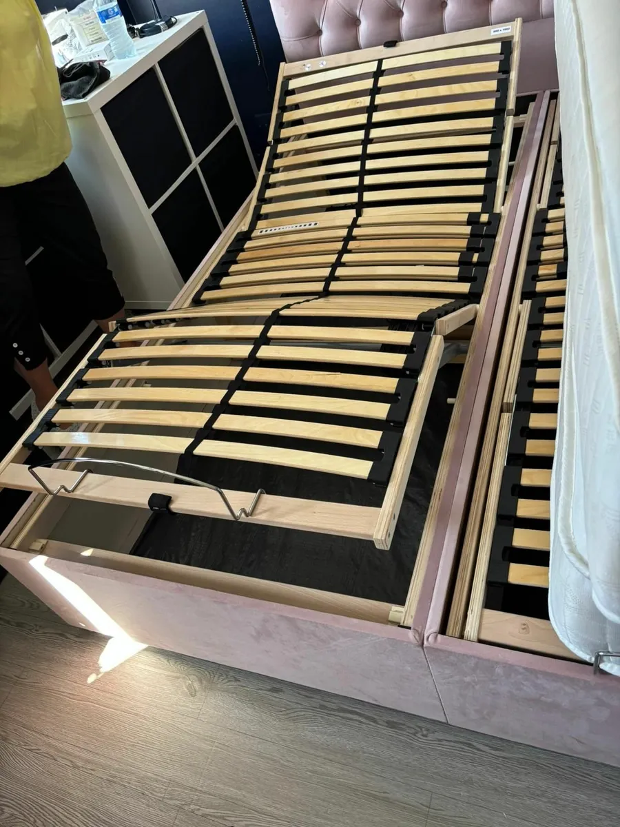 Super king twin memory electric adjustable bed, br - Image 2