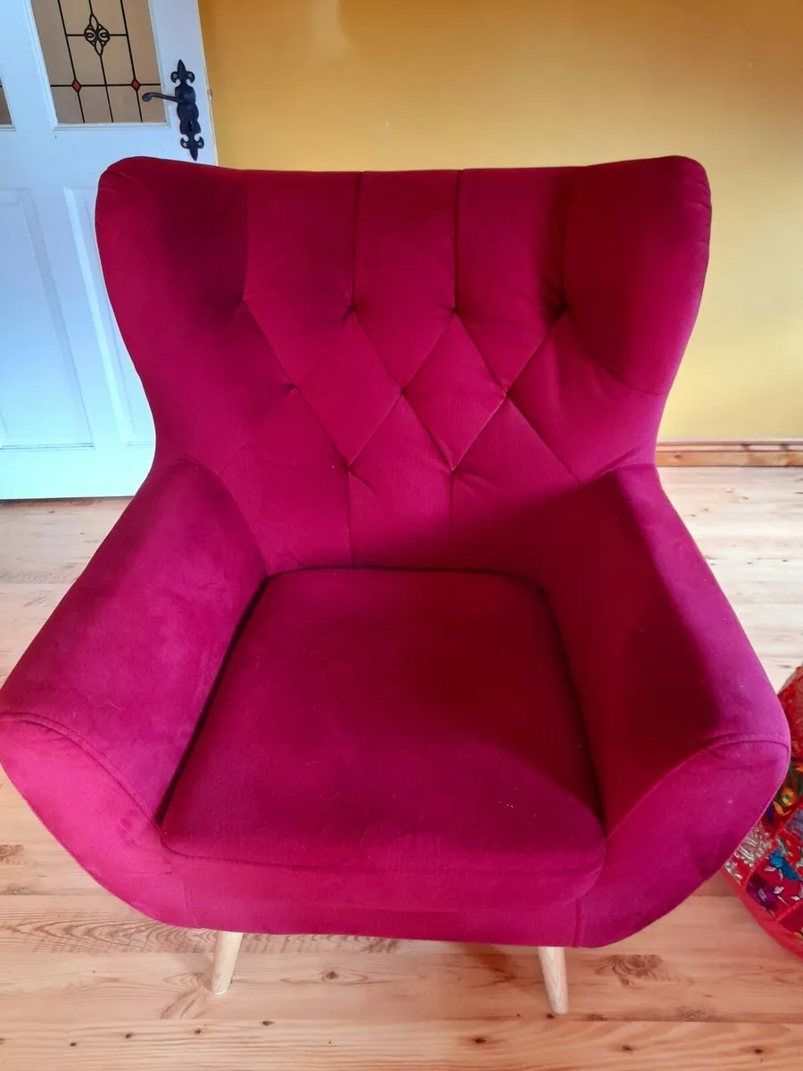 Wine Red Chair - Image 1