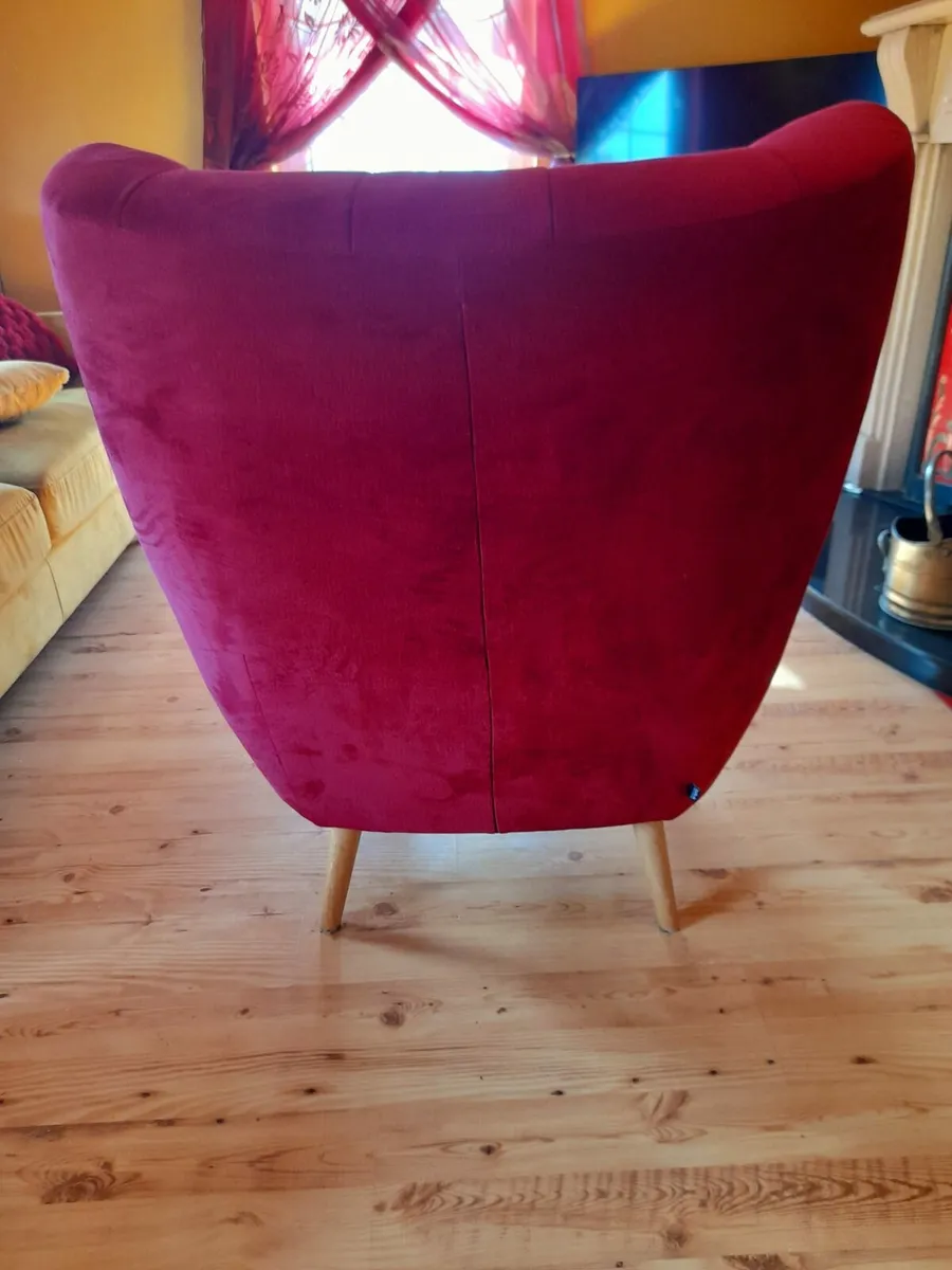 Wine Red Chair - Image 2