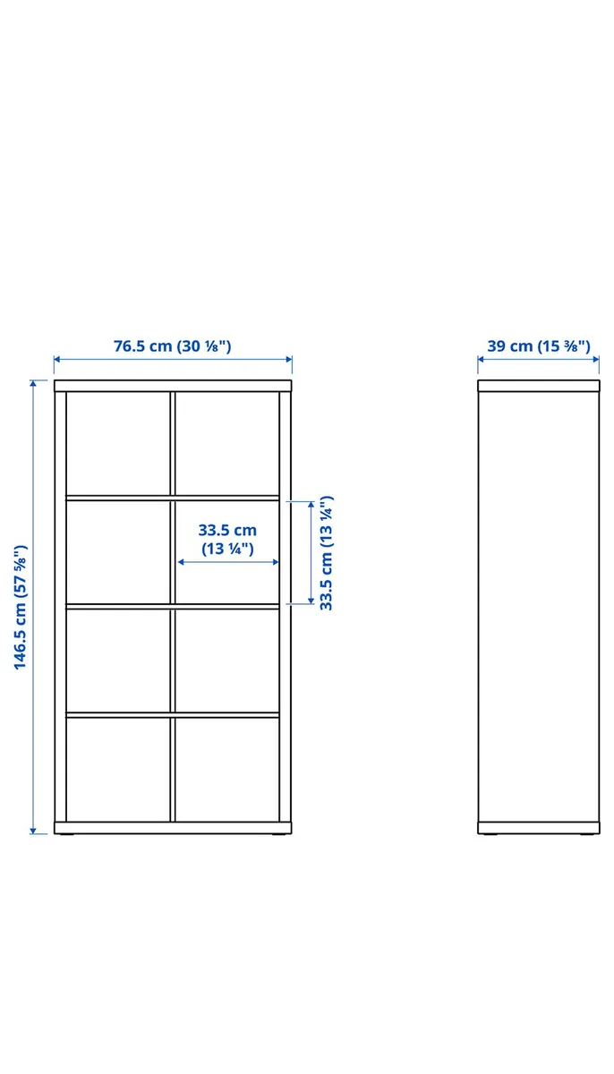 IKEA Kallax 8 cube unit w/drawers & boxes - Image 4