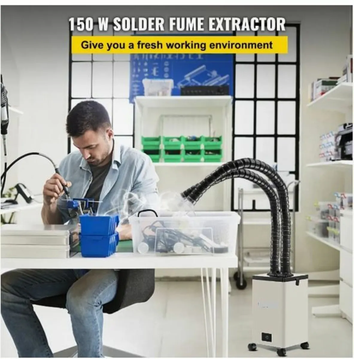 Solder Fume Extractor, 150W 106 CFM - Image 3