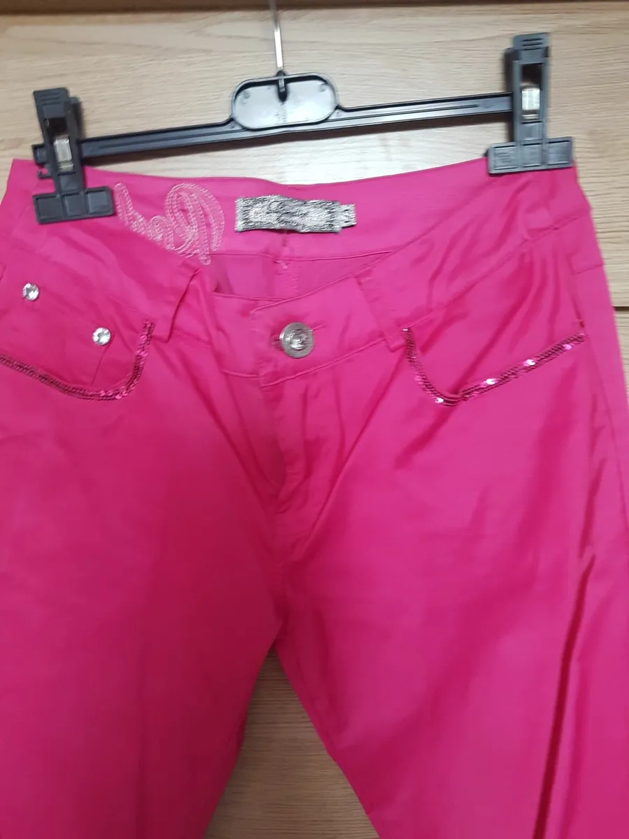 Redial pink pants satin look size s never worn - Image 2