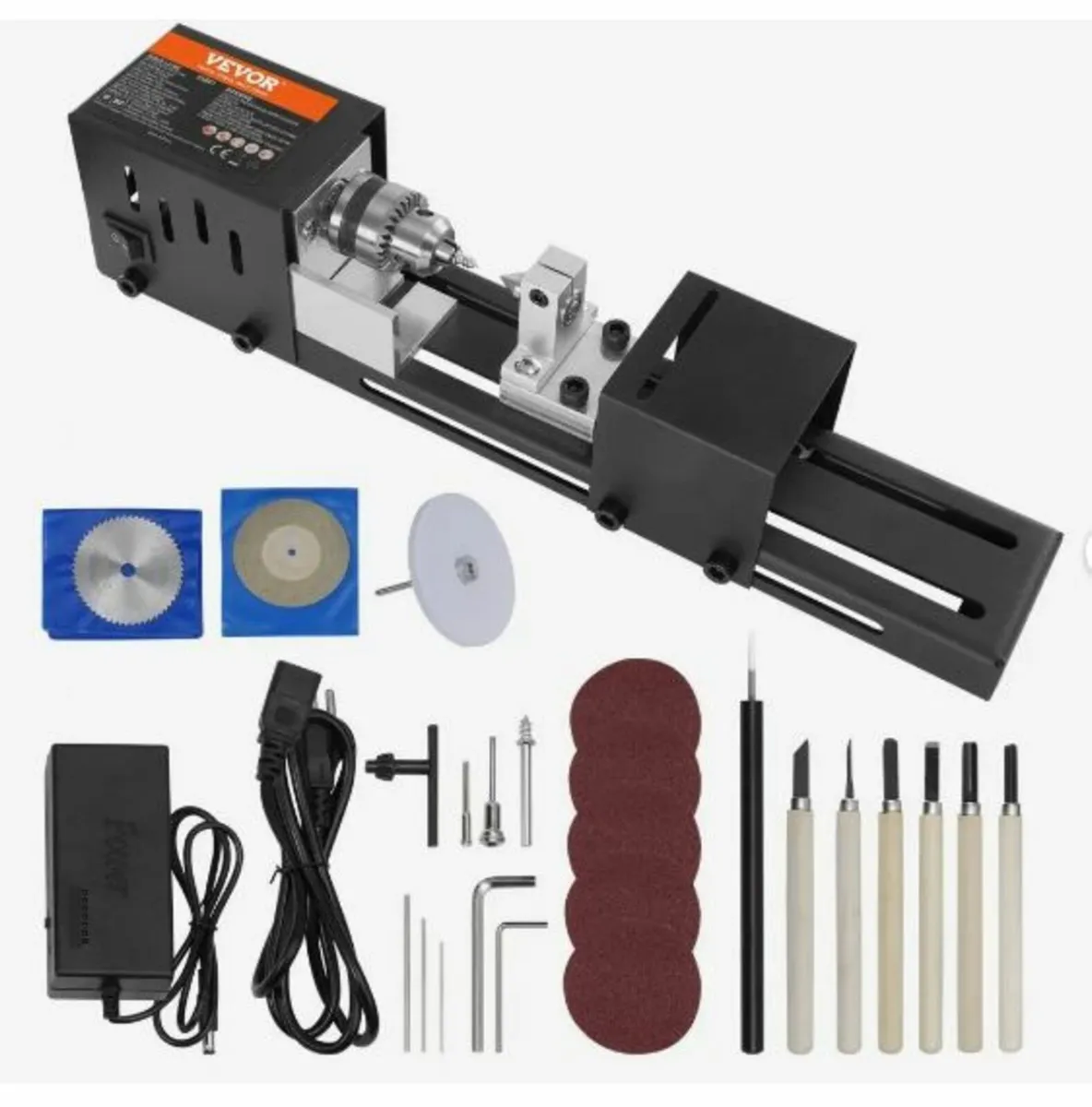 Mini Lathe Machine, 7 cm x 16 cm - Image 1