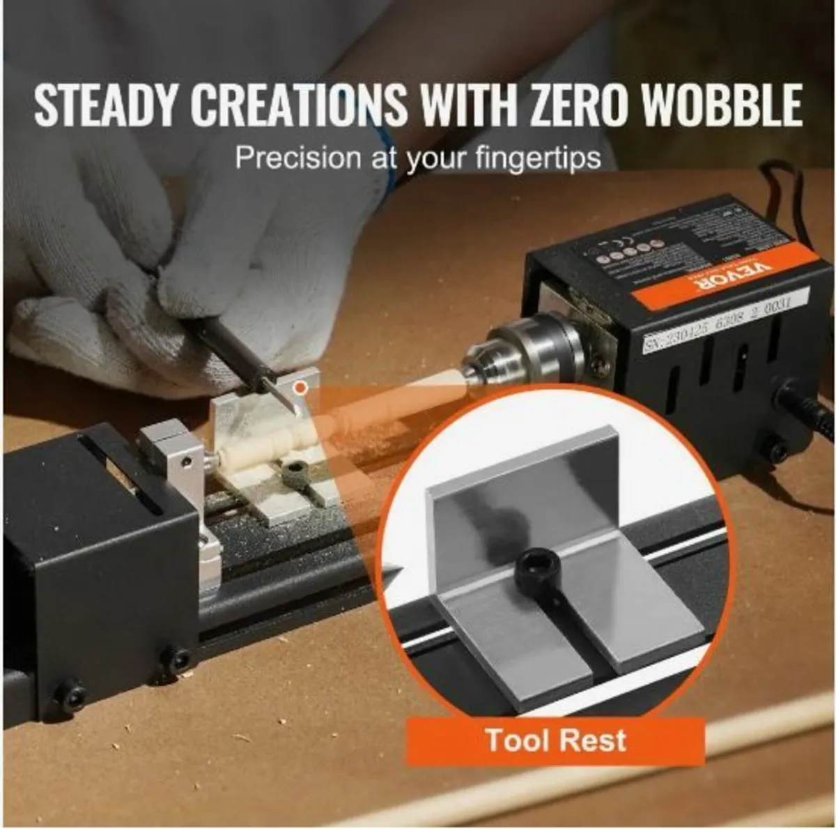 Mini Lathe Machine, 7 cm x 16 cm - Image 3