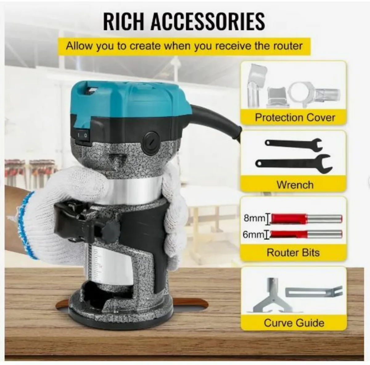 Router Tool, 710W Wood Router - Image 1