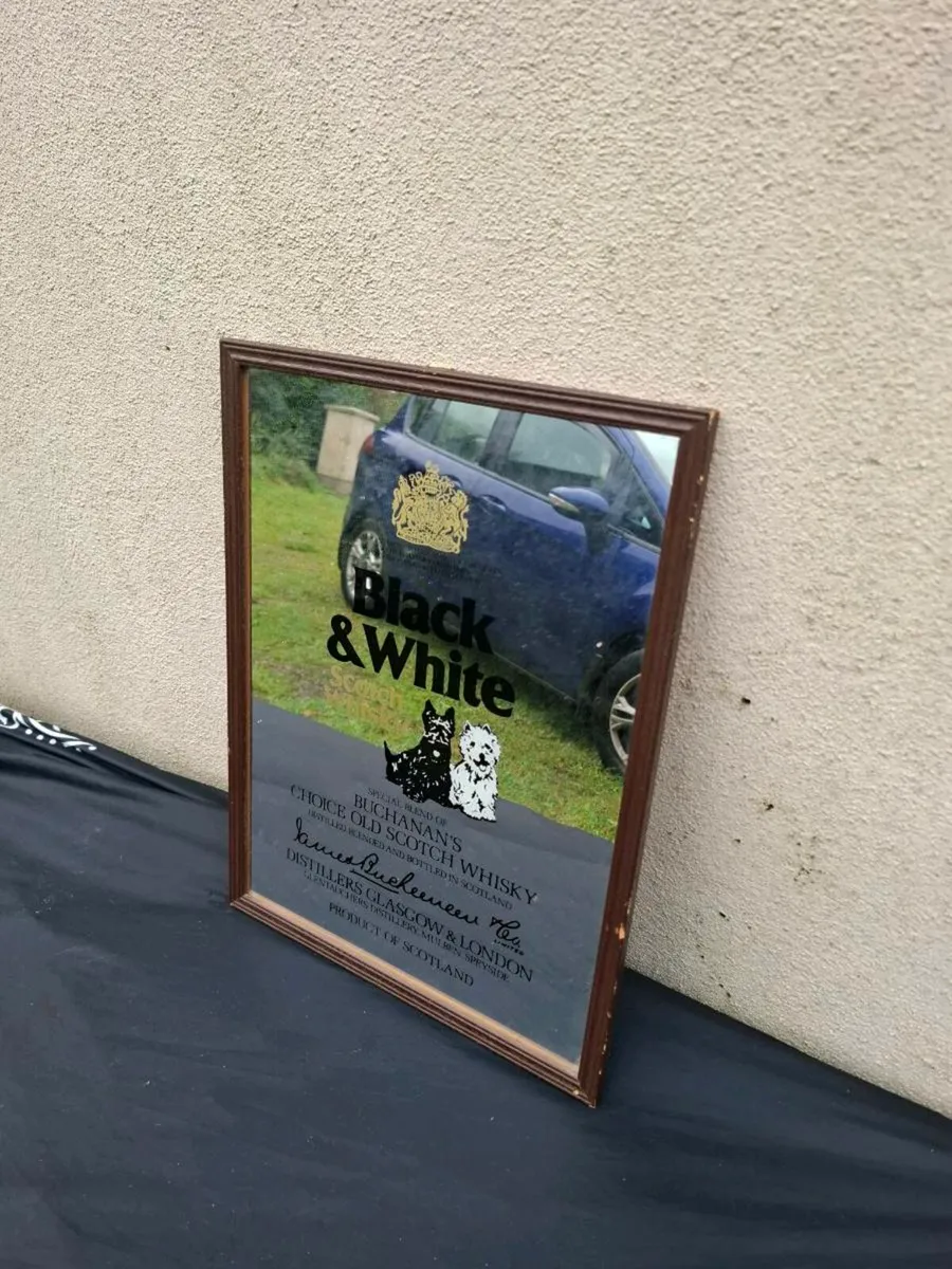 Black and white wiskey mirror postage possible