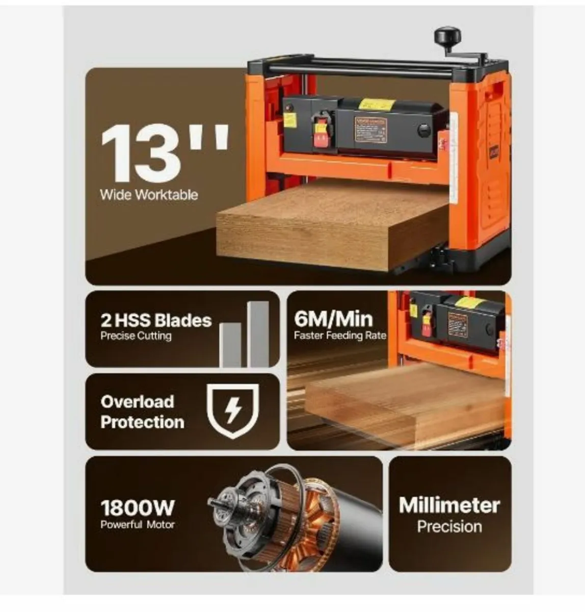 Thickness Planer, Two-Blade, 330 mm - Image 2