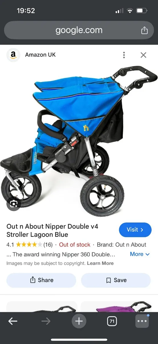 Out n about Nipper Double pram - Image 2
