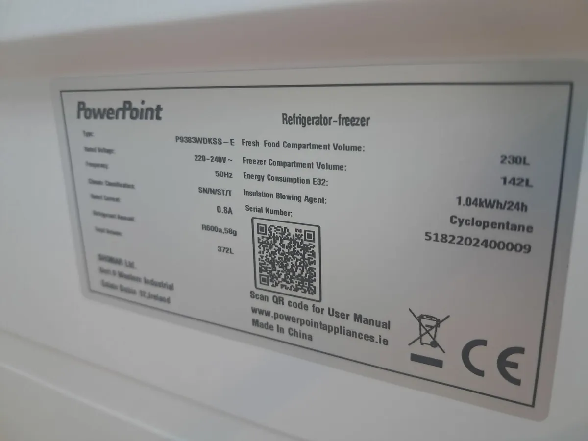 Powerpoint American style fridge freezer - Image 1