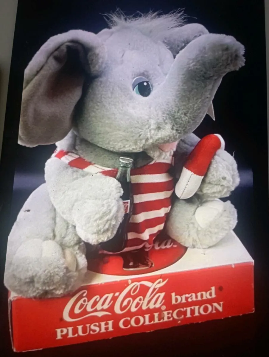 VINTAGE 1996 COCA-COLA ELEPHANT PLUSH BY PLAY - Image 1
