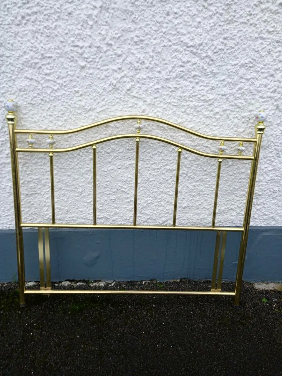 Brass Bed Frame With Porcelain Knobs
