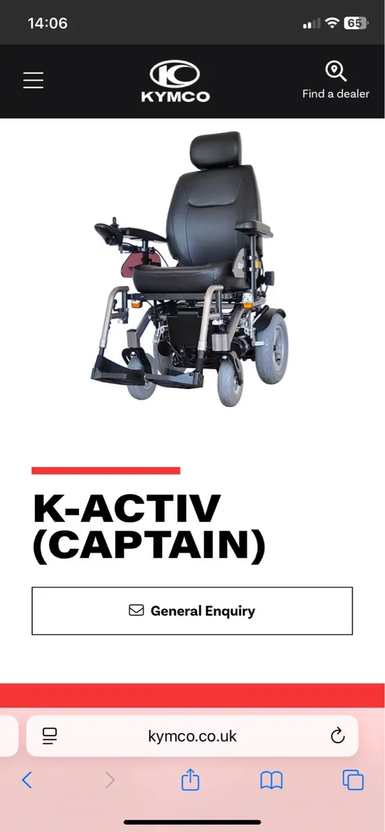 KYMCO K-Actor Electric Wheelchair - Image 1