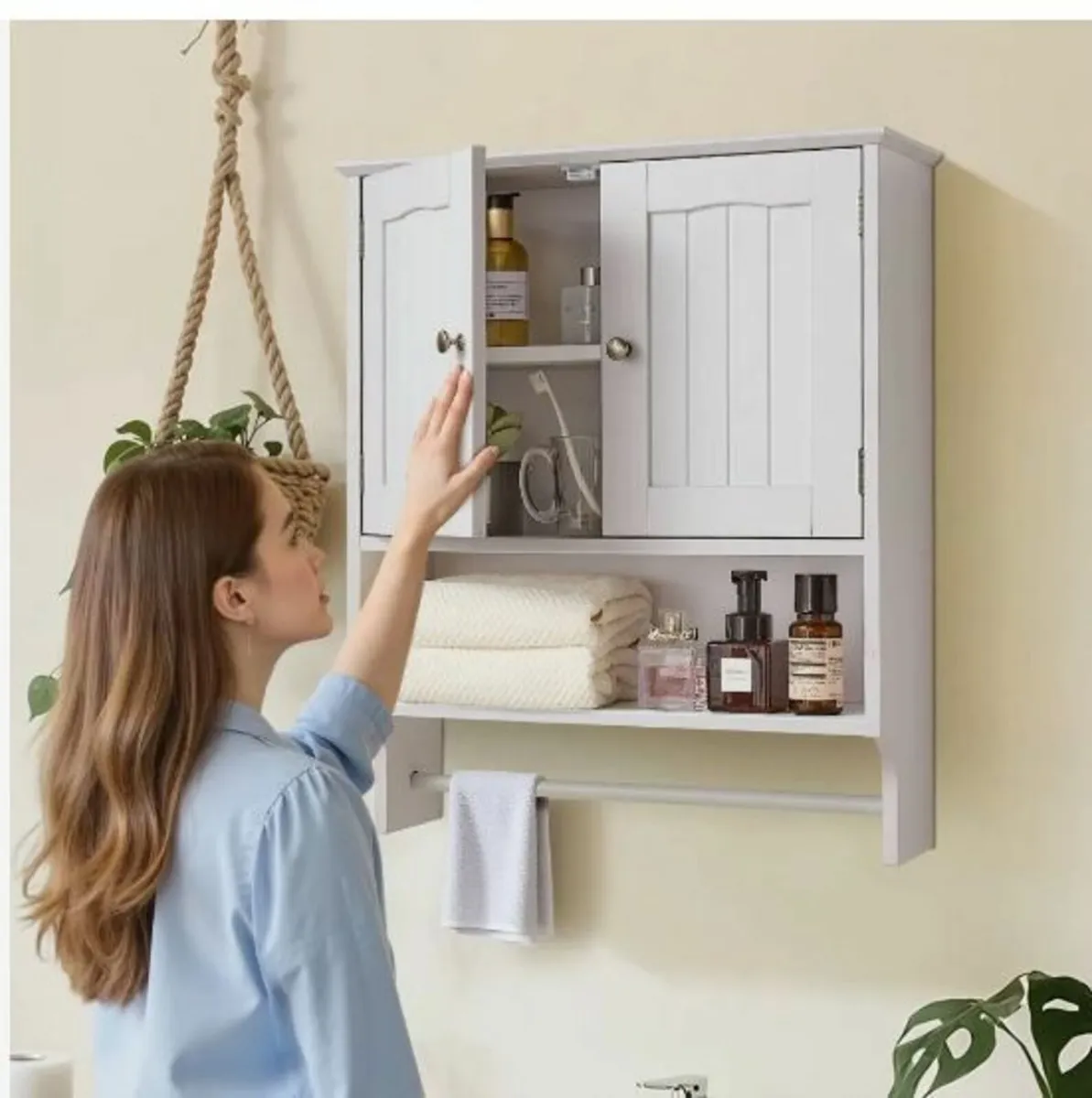 Bathroom Wall Cabinet, 2 Doors - Image 2