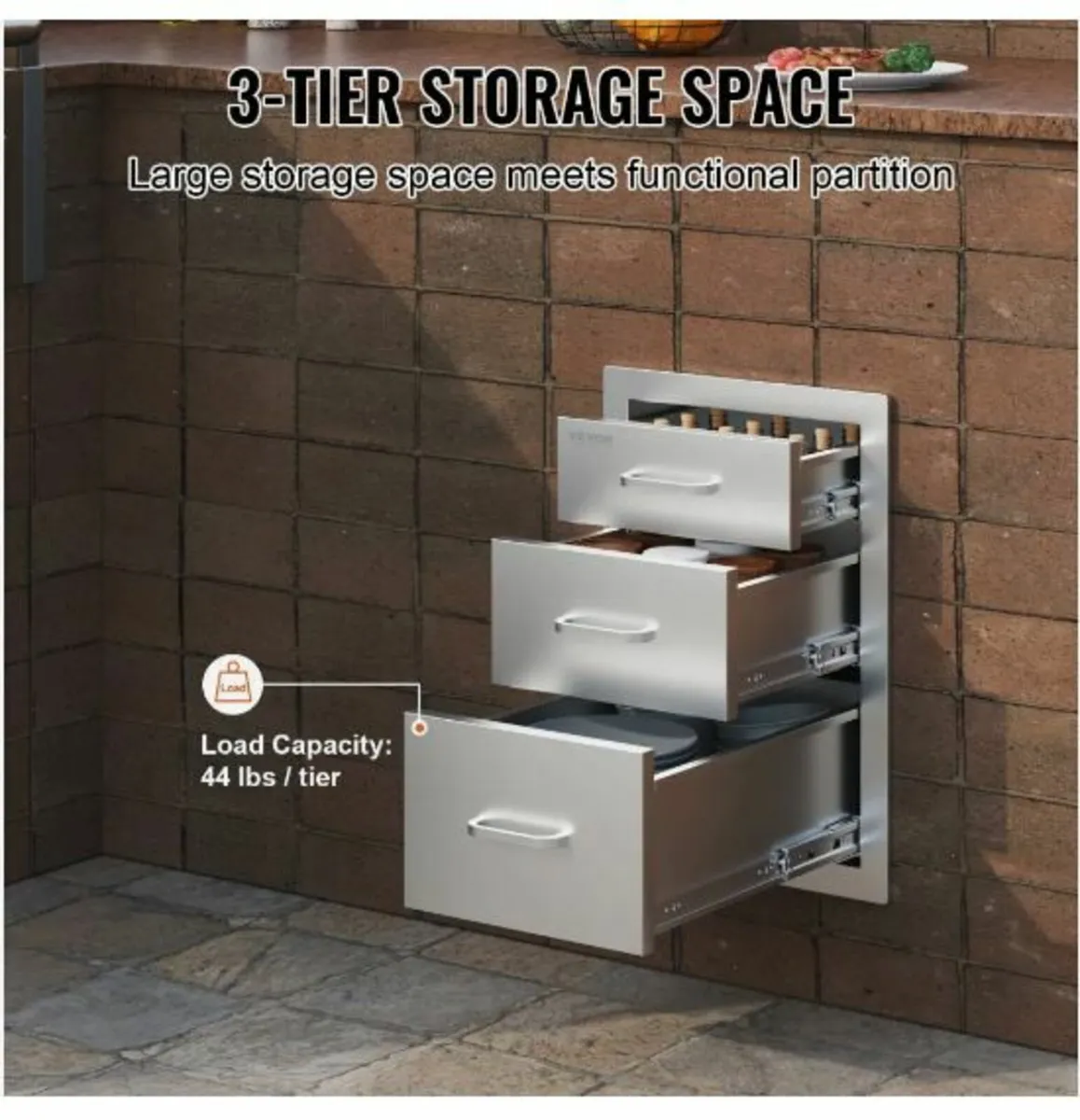 Stainless Steel 3 Chest Of Drawers - Image 4