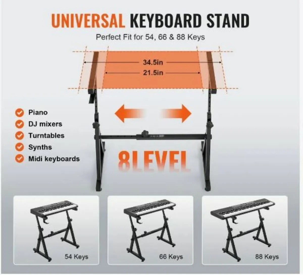Piano Keyboard Stand and Bench Set - Image 2