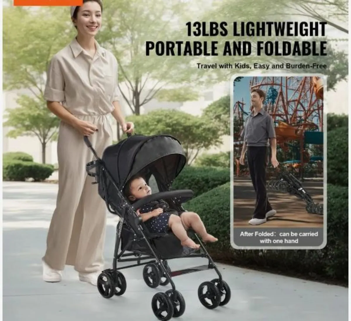 Lightweight Stroller, Compact Easy Fold - Image 2