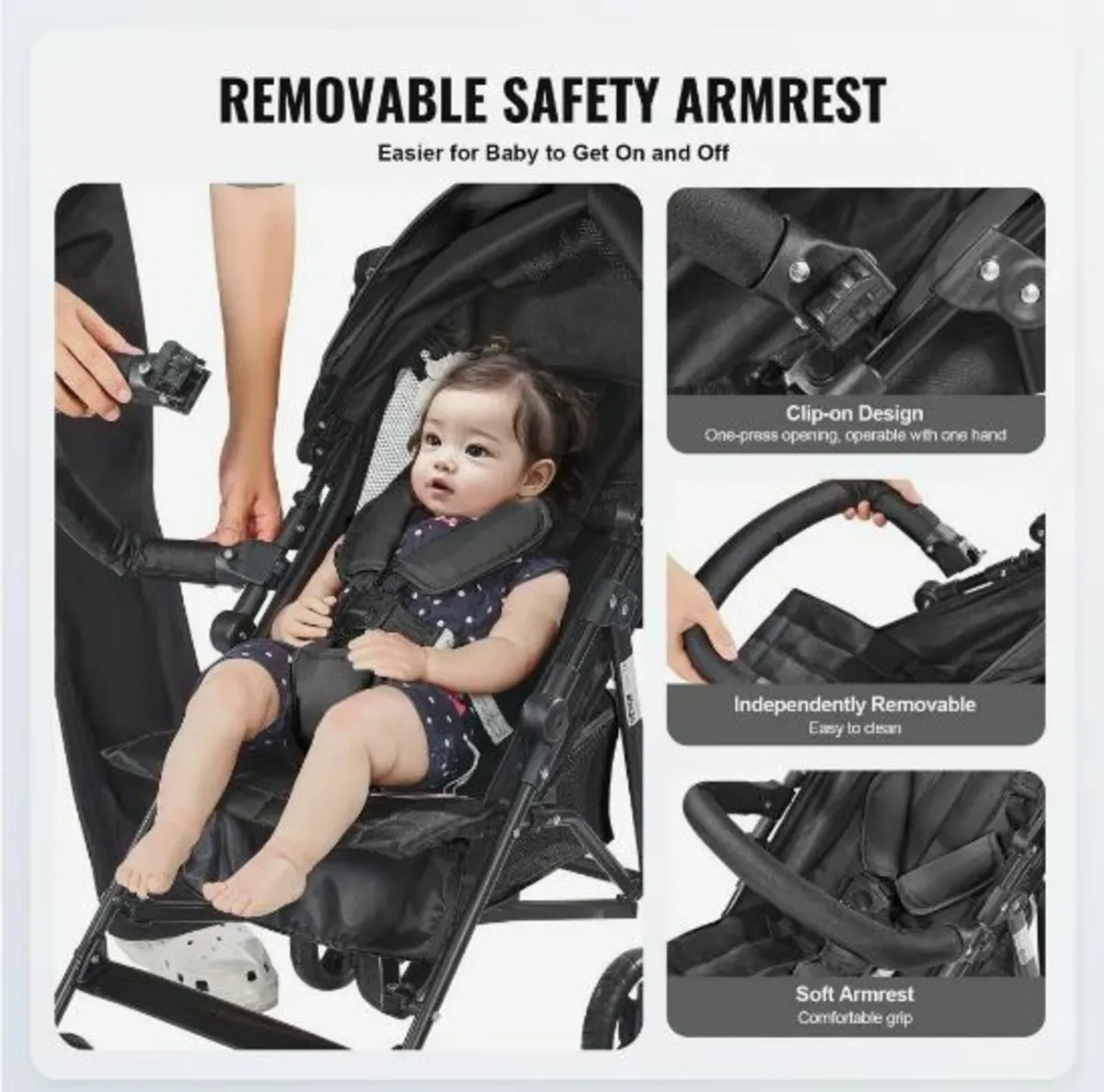 Lightweight Stroller, Compact Easy Fold - Image 3