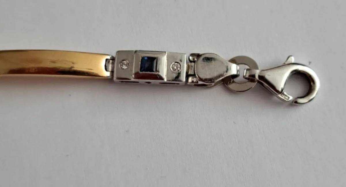 18 ct diamond and sapphire gold bracelet - Image 3