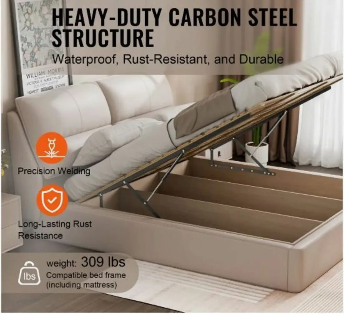 Bed Lift 149.9 cm x 200.7 cm Compatible - Image 3