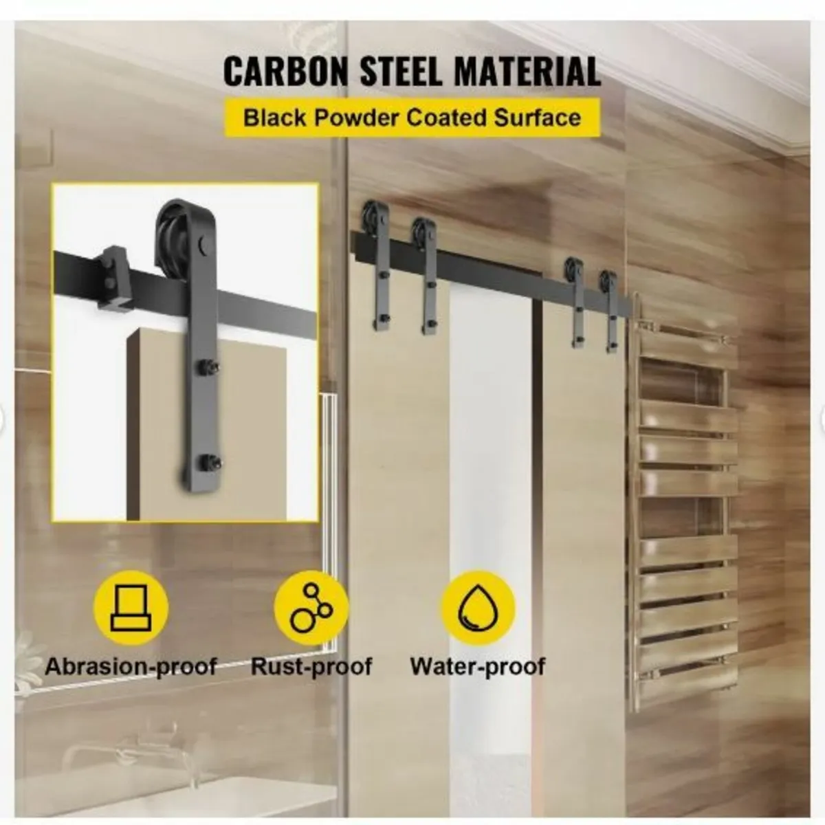 Sliding Barn Door Hardware Kit, 365.8 cm - Image 2