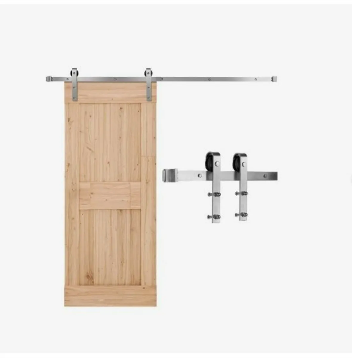 6FT Sliding Barn Door Hardware Kit, 330 LBS Weigh - Image 1