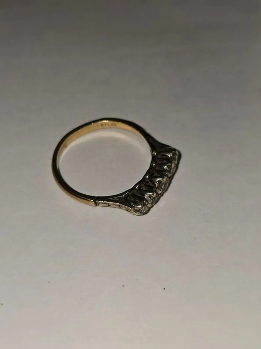 Gold engagement ring 18ct 5 stone - Image 3