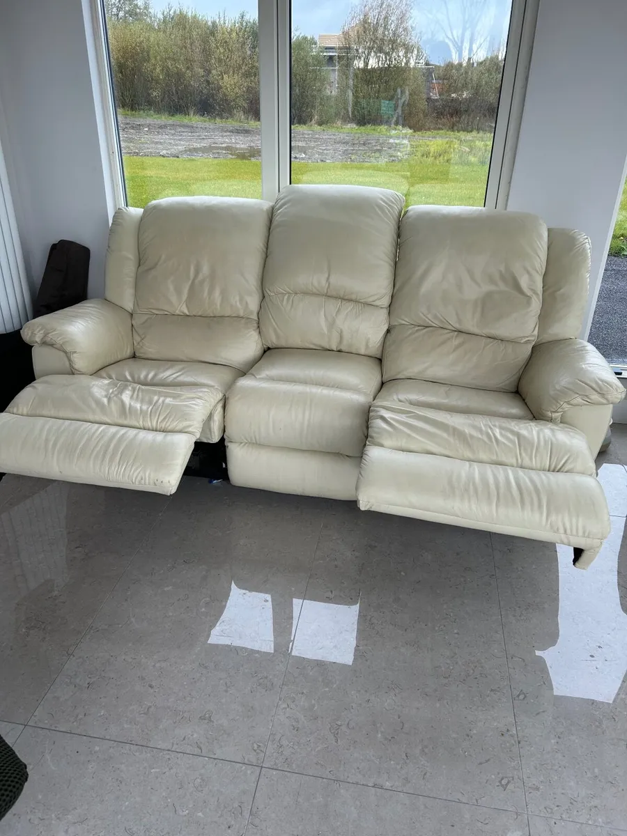 Leather Recliner Sofa and Armchair - Image 2