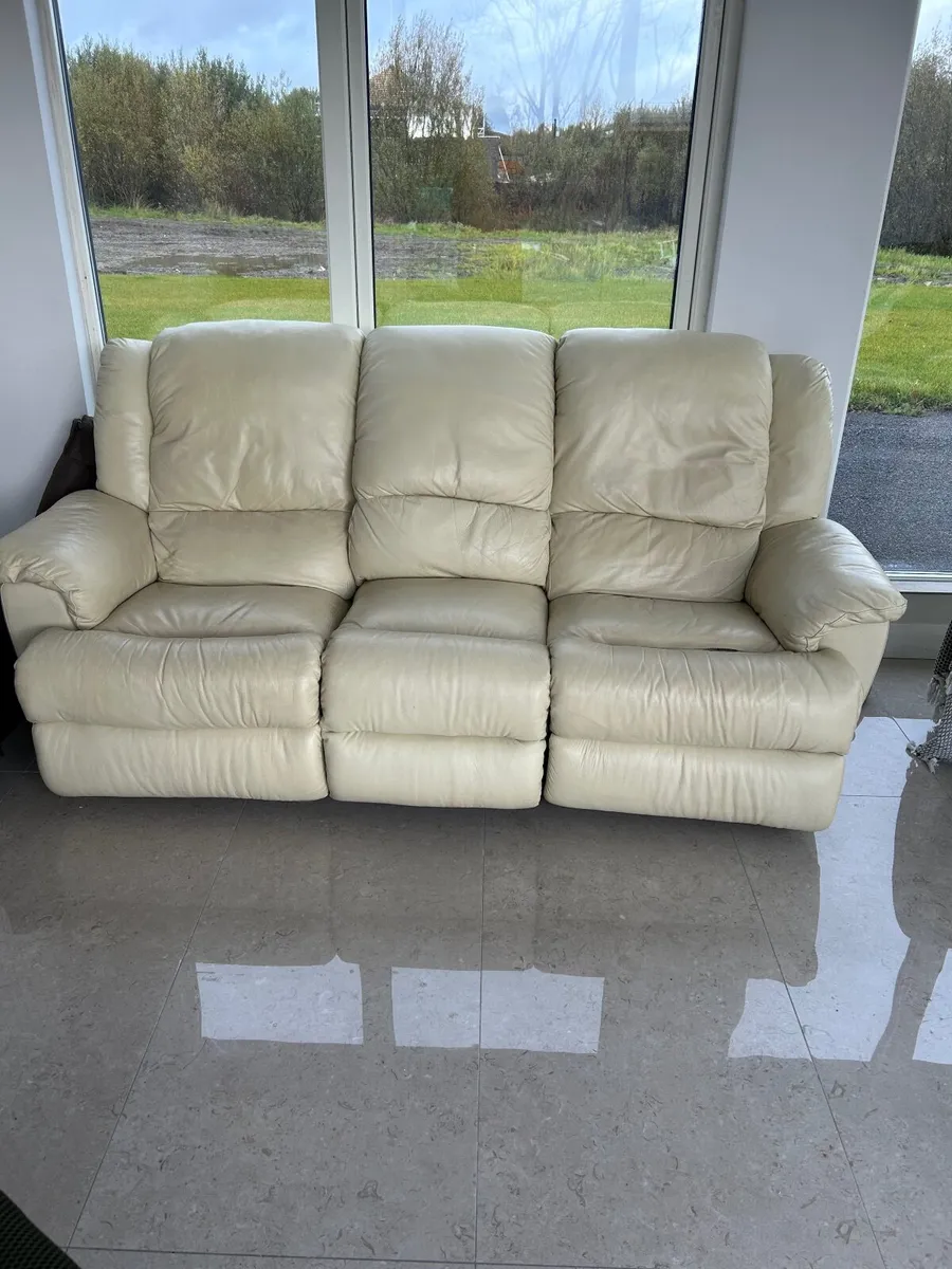 Leather Recliner Sofa and Armchair - Image 4