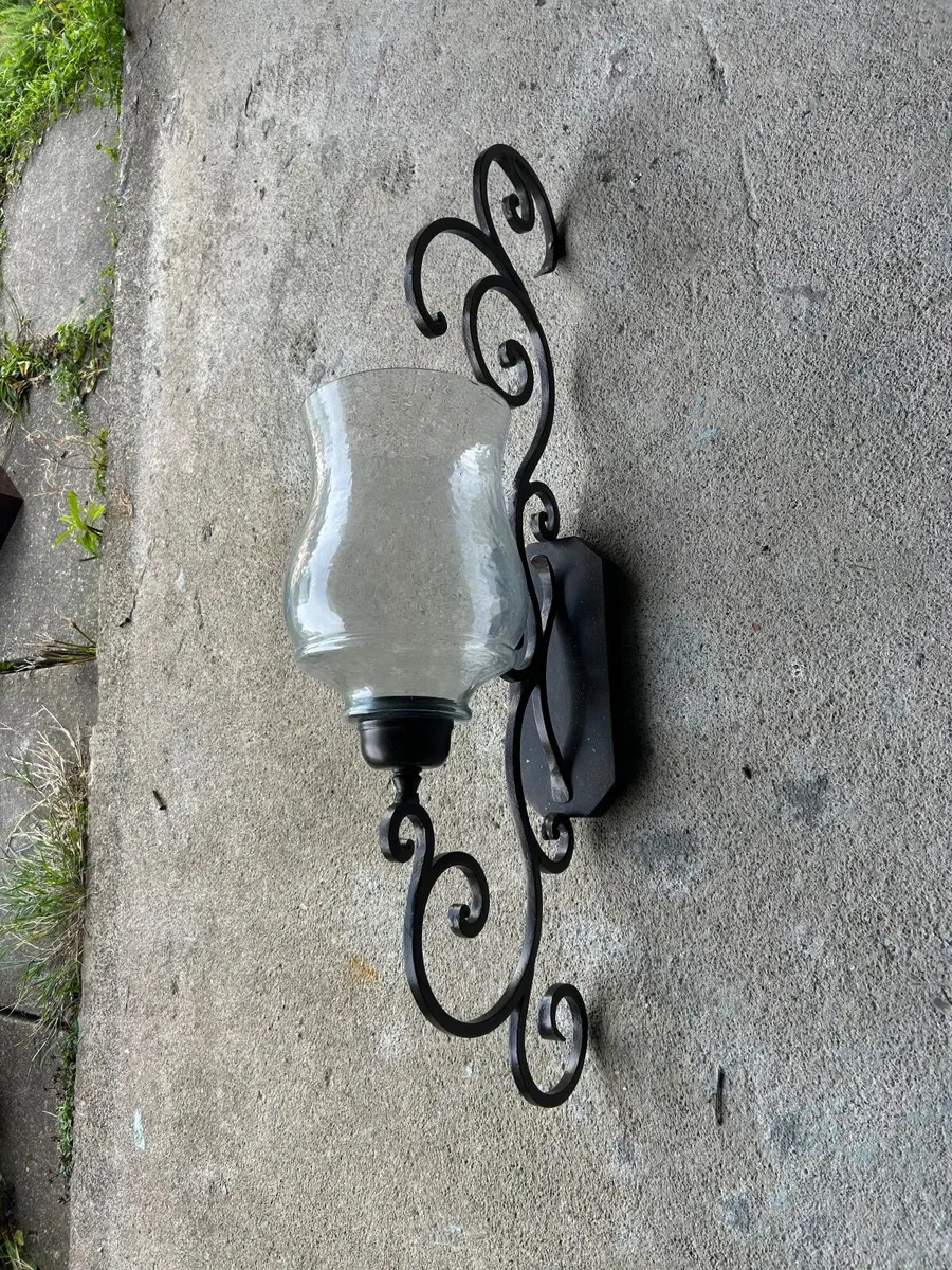 Pair of Two Statement Scroll Wall Vintage Sconce - Image 4
